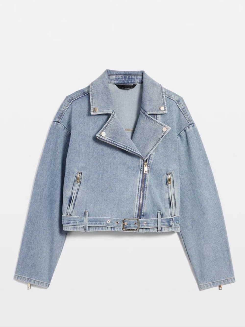 White House Black Market Denim Moto Jacket, Size M, NWT